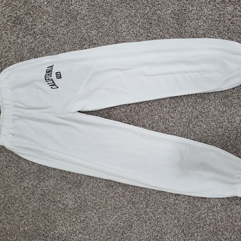 SHEIN White California Joggers